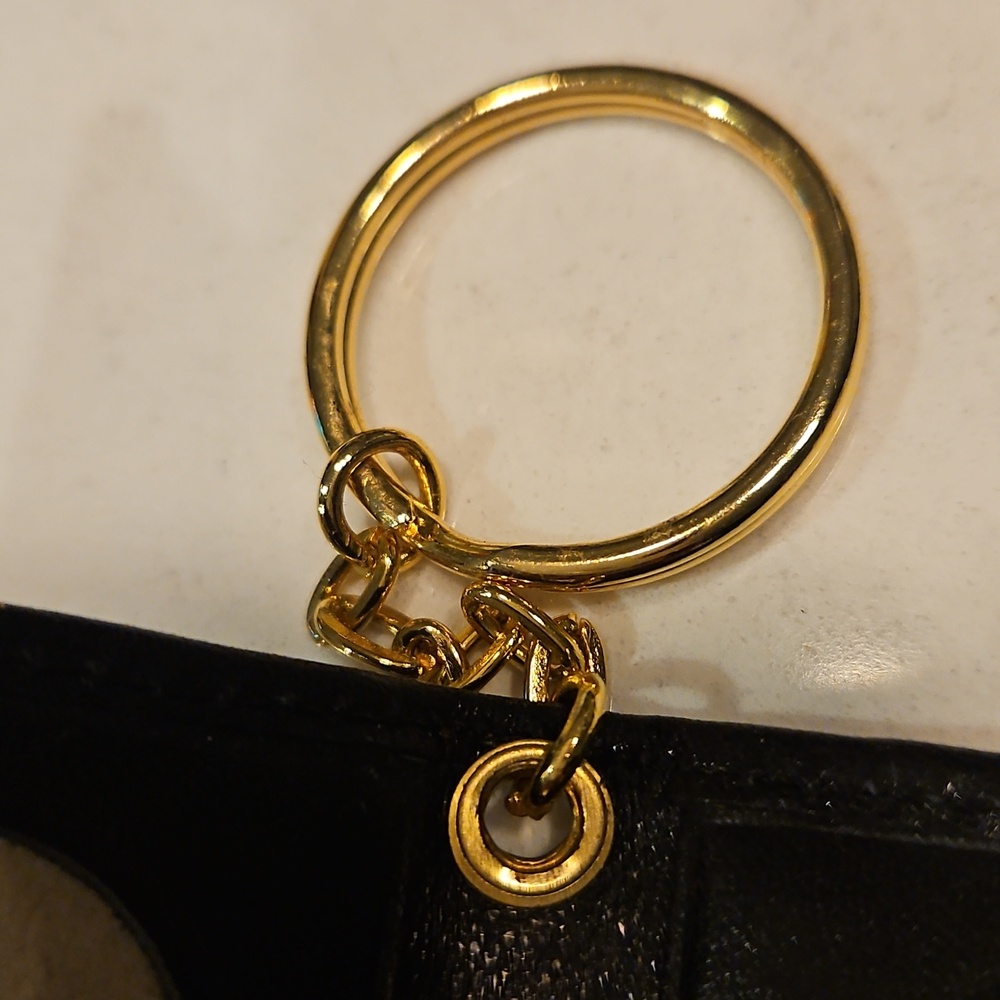 Princess Gardner Double Photo Frame Leather Key Ring Black - Picture 4 of 6